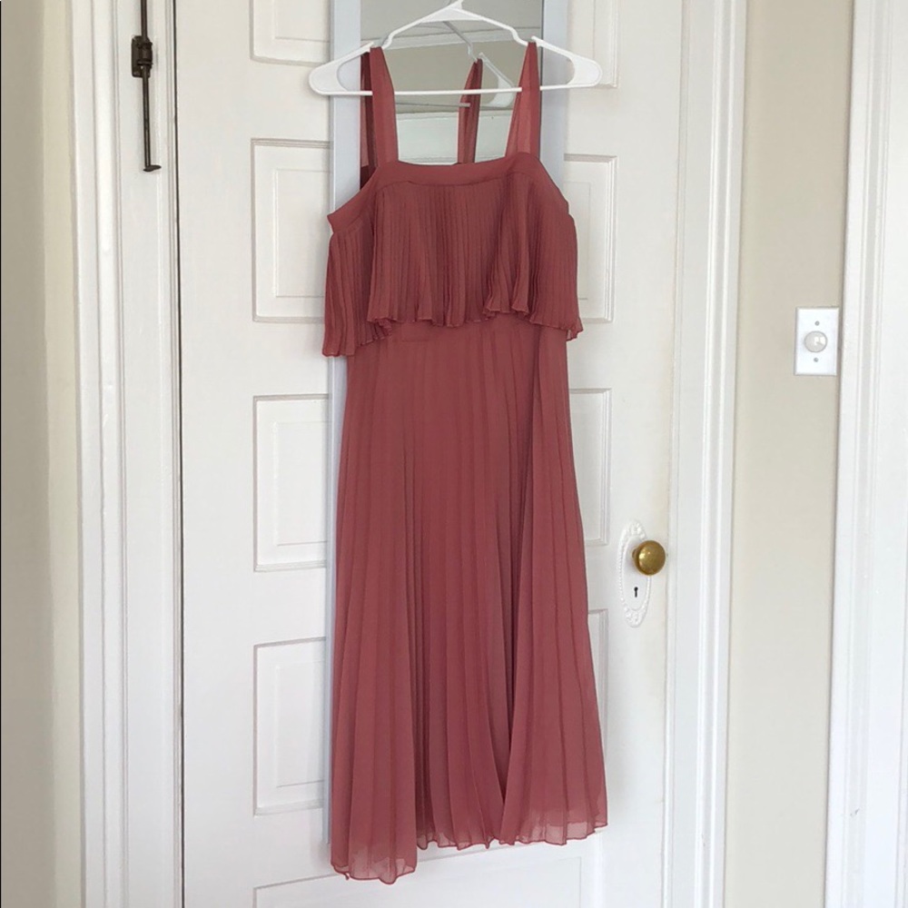 Pleated Blush Dress